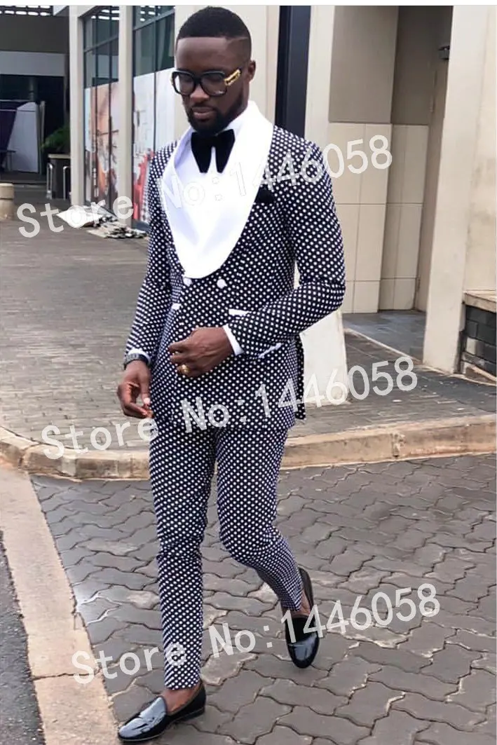 

2024 Formal Party Suit Men Groom Tuxedos Costme Homme Terno Blazer Shawl Lapel Double Breasted Men Wedding Suits Best Man Suit