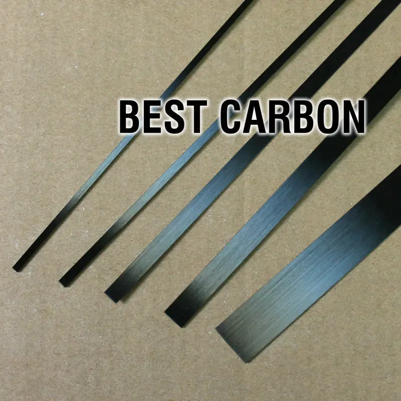 5Pcs of  0.4mm x 2.0mm x 1000mm Carbon Fiber Strip - Toray T700 carbon fiber joint with Epoxy resin