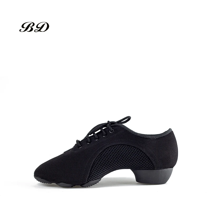 BDDANCE Latin Dance Shoes Sneakers WOMEN MEN SHOES Jazz Modern Shoe Oxford Cloth Non-slip rubber sole Genuine Leather Sweat BD