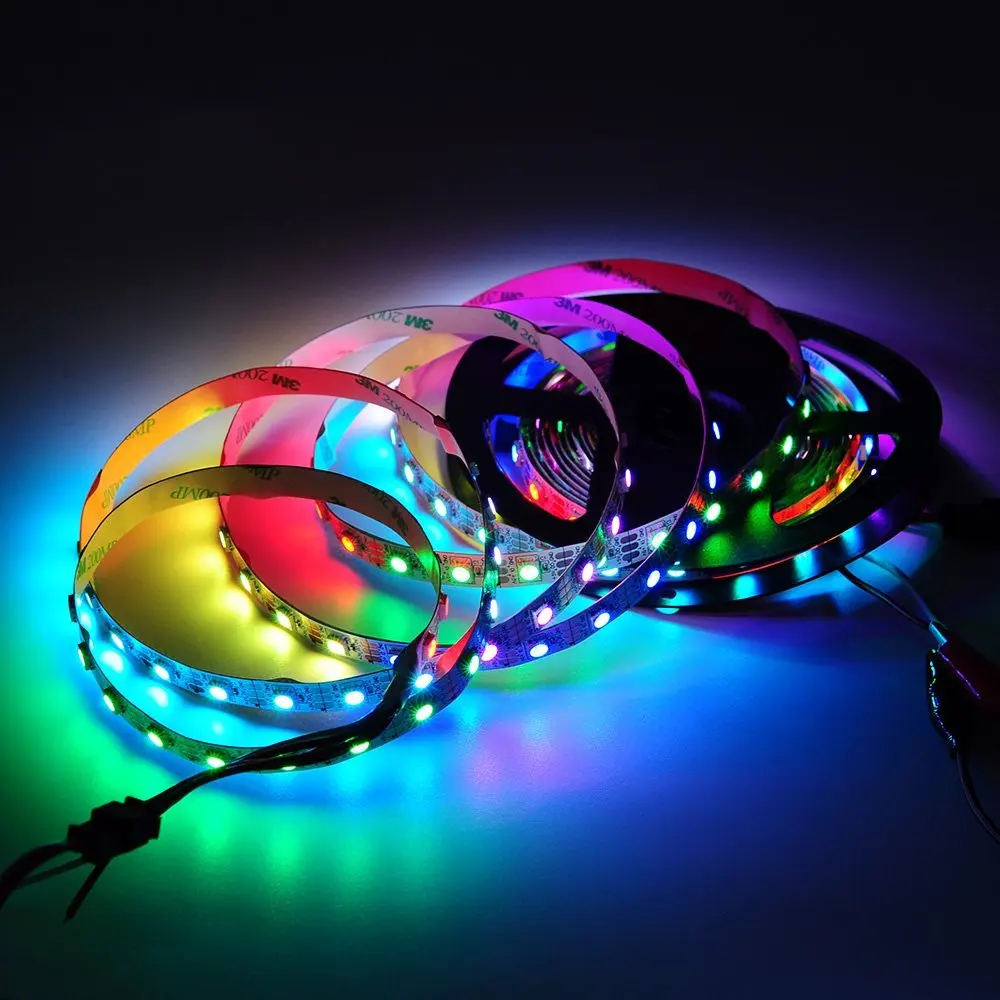 5M 1M LED Strip Light WS2812 2812B RGB Strip 60Leds IP33 IP65 IP67 Waterproof Colorful Tape Lamp