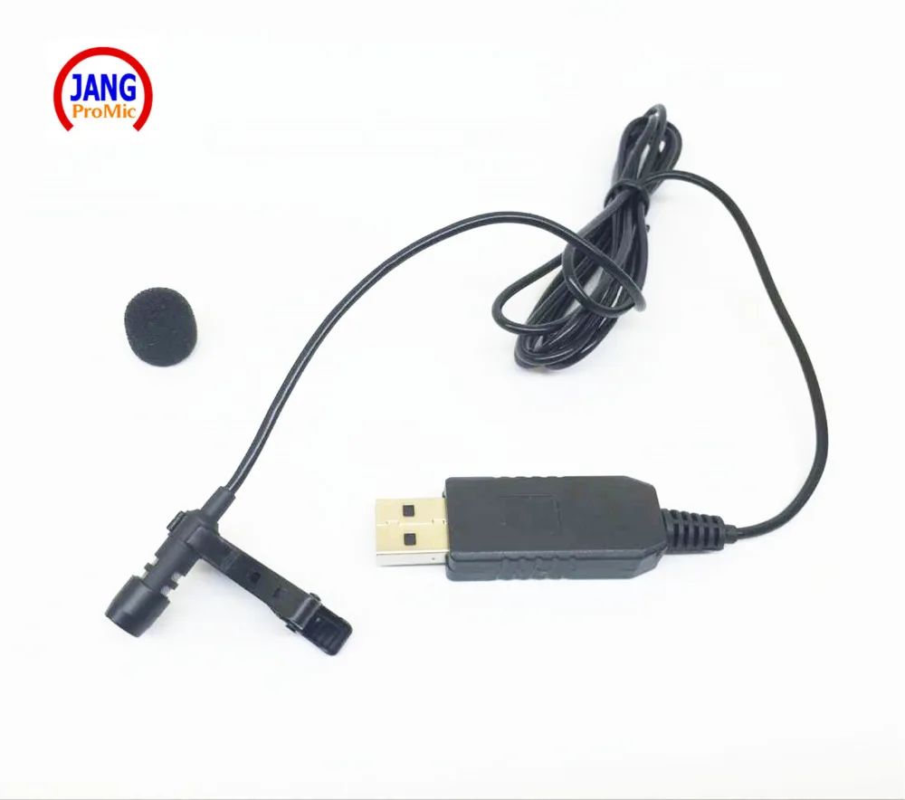 Wholesale 5 pics Lapel Mini USB Microphone Condenser Computer  Notebook Microfone Recording for PC Laptop Strand