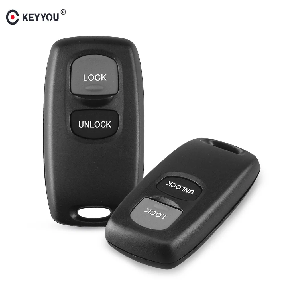 

KEYYOU 10X New Replacement 2 Buttons Car Remote Key Shell Keyless Entry For Mazda 2 3 6 323 626 Fob Control Key Case Cover