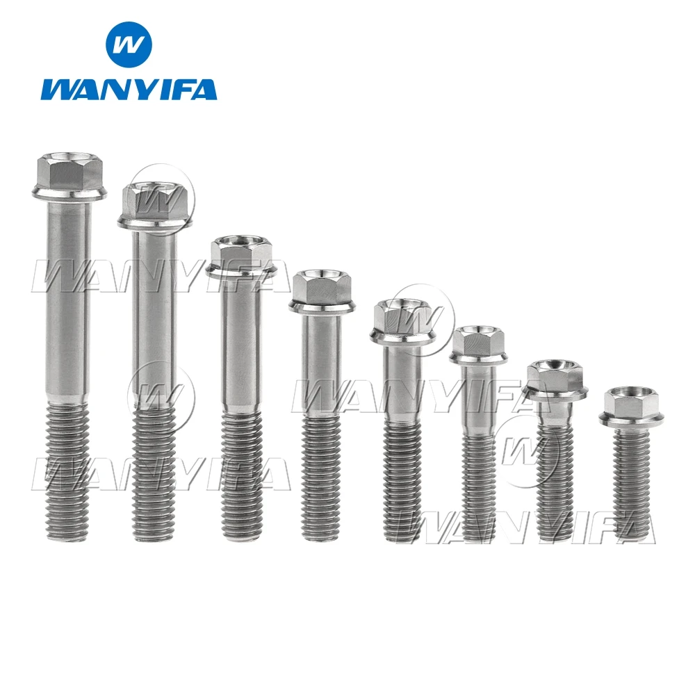 Wanyifa Titanium Flange Hex Small Head Motorcycle Bolt M8 x15 20 25 30 35 40 45 55 60 65mm P1.25mm