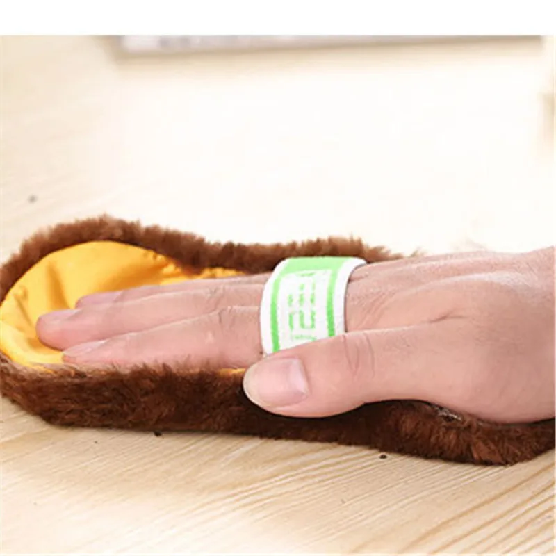 Shoes Polishing Glove Multifunctional Leather Shoe Polishing Cleaning Cloth Portable Soft Plush Shoes Shine Cloth Handheld