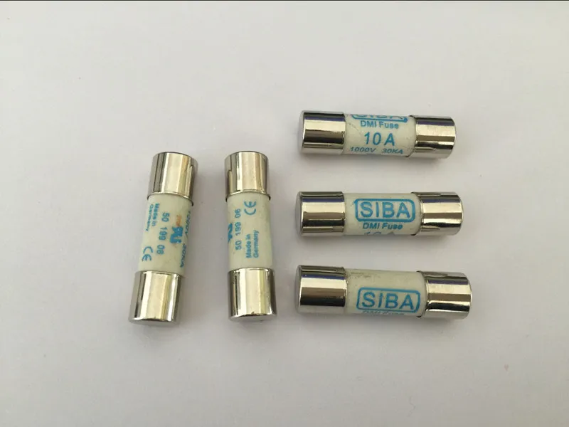 

5pcs/Lot 10mm x 38mm 10Amp 10A 1Amp 1A 1000V SIBA Ceramic Fuse 10 x 38mm Brand New