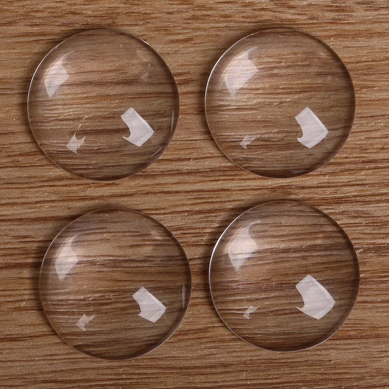 3D Round 10-50pcs/lot 8/10/12/14/16/18/20/25/30mm Transparent Clear Glass Cabochon Beads for Necklaces Earrings Jewelry Making