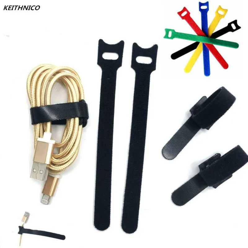 50Pcs Cable Ties Computer Mouse Line Management Cable Winder Nylon Cord Organizer Strap Power Wire Holder 12*150mm