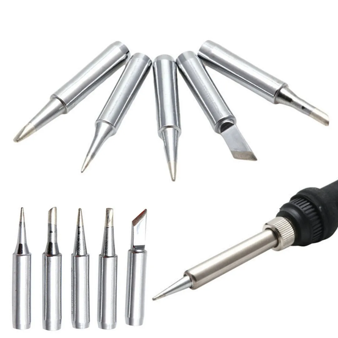 5pcs/set 900M-T Metal Solder Screwdriver Iron Tips for _Hakko Soldering Rework Tool DIY