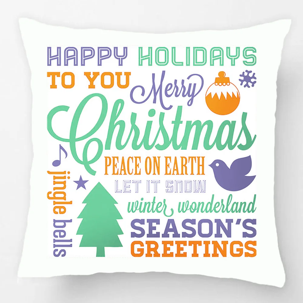 

Winter Colors Christmas Subway Art Throw Pillow Case Decorative Cushion Cover Pillowcase Customize Gift By Lvsure For Sofa Seat