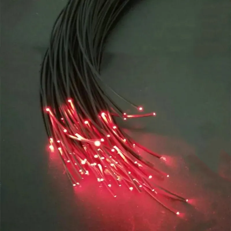 

500M 1.5mm(inner Dia.) Black PMMA Plastic end glow Flexible Fiber Optic cable f/Light Engine Driver Home Hotel car ceiling decor