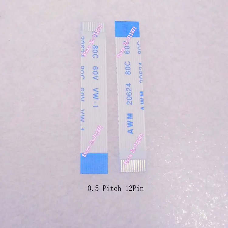 3cm Length 6.5mm Width 0.5 Pitch Type B 12Pin Flexible Flat Cable FFC Line 12P Ribbon Flexible Flat Line Soft Strip FFC Cable