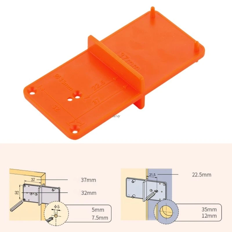 35mm 40mm Hinge Hole Drilling Guide Locator Hole Opener template Door Cabinets DIY Tool For Woodworking tool Drop ship