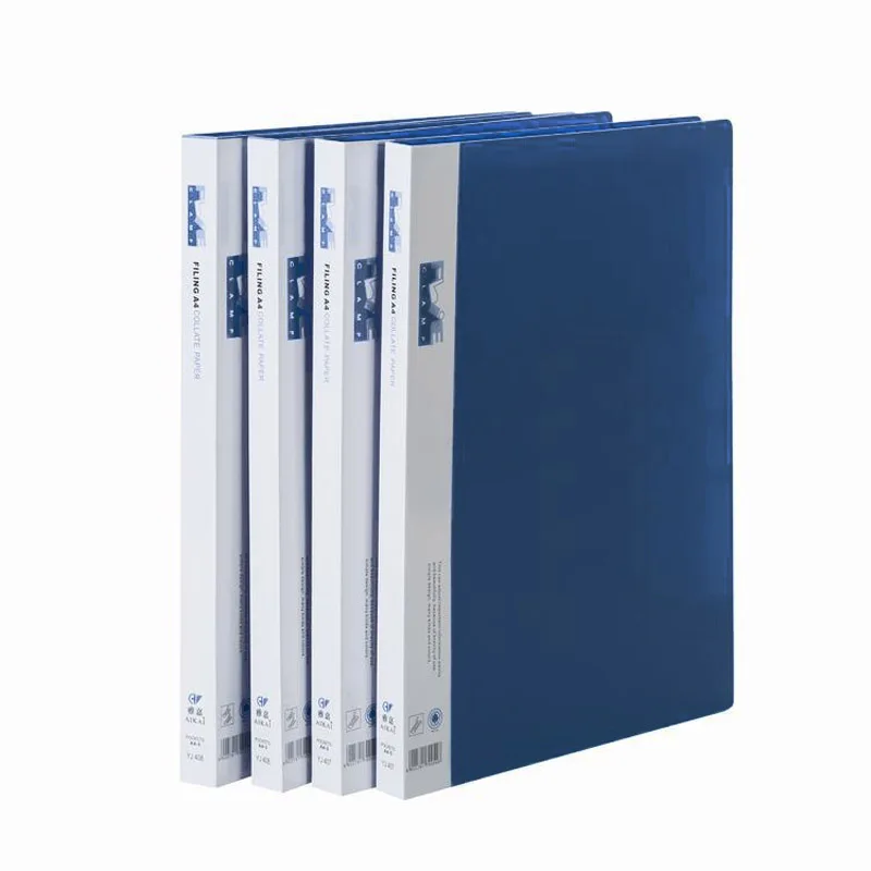 DAINCHOUL Blue Color School File Folder Portable A4 File Folder Home Office Business File Organizer