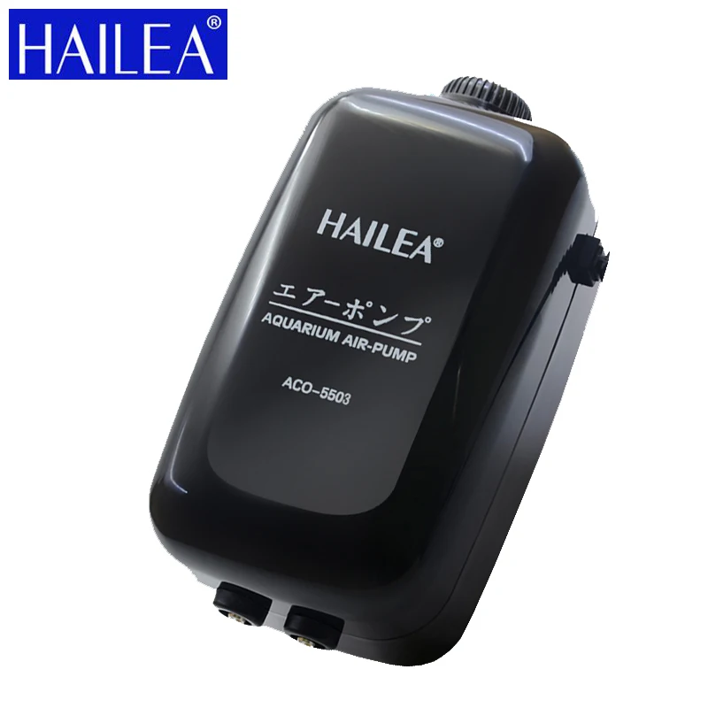 HAILEA ACO5501 5503 5504 5505 akwarium akwarium mała regulowana pompa powietrza podwójny otwór pojedynczy otwór pompa tlenu super cicha