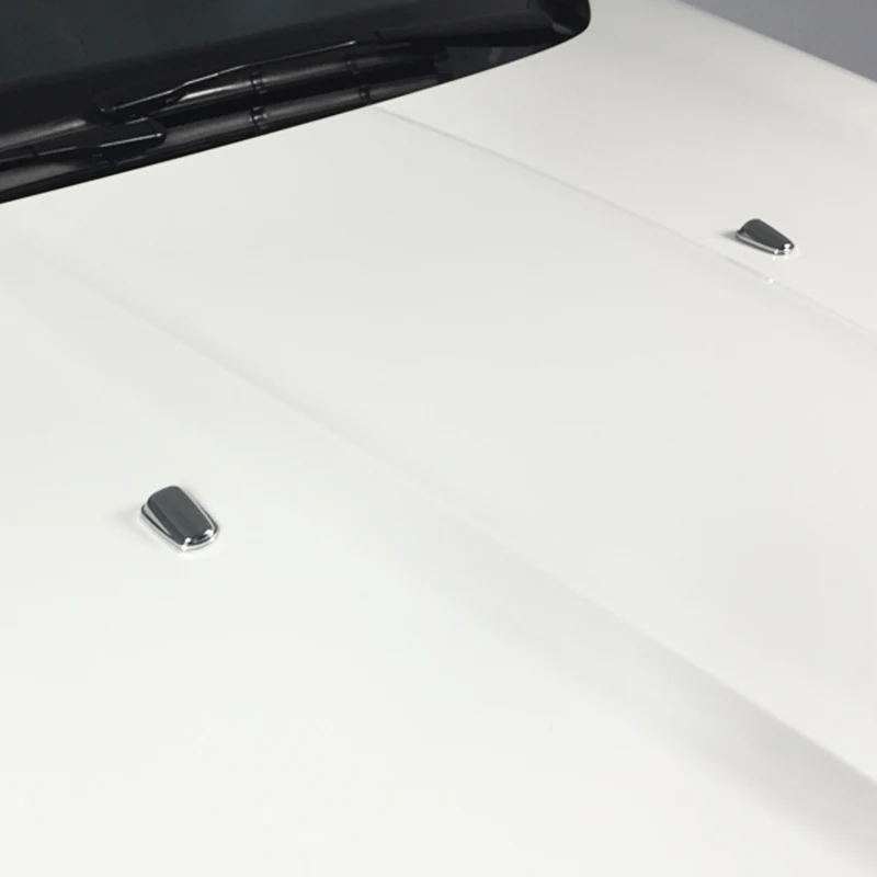 AX Chrome Front Hood Bonnet Windscreen Washer Wiper Spray Nozzle Cover Trim Decoration For Ford Escape Kuga 2013 2014 2015 2016