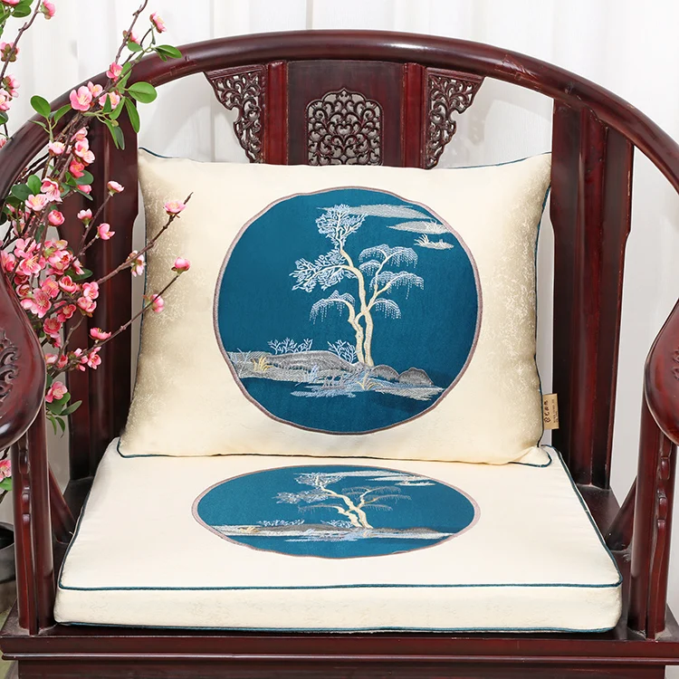 

Custom Tree Birds Peacock Armchair Sofa Dining Chair Pads Seat Cushions Home Office Decorative Non-slip Sit Mat Lumbar Pillow