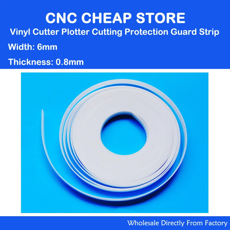 White 160cm x 6mm Cutting Plotter Blade Strip Guard Tape Vinyl Cutter