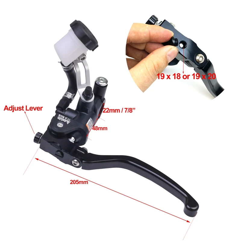 Adelin PX7 Motorbike 17.5RCS 19RCS Brake Master Cylinder Hydraulic Cluth FOR R1 R6 FZ6 GSXR600 750 1000 NINJA250 ZX-6R Z750 Z800