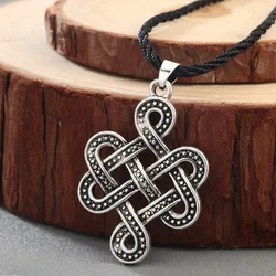 CHENGXUN Viking Knot Irish Men Necklace Norse Infinite Knot Viking Slavic Scandinavian Pendant Amulet Nordic Talisman