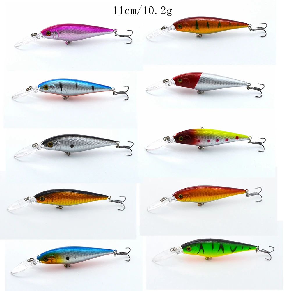 Hot 43pcs lot Fishing Lures Mixed 5 Model Minnow Lure Artificial Quality Professional Crankbait Wobblers Fishing Tackle pesca