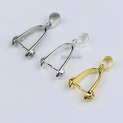 15pcs/lot Wholesale 25x10mm Big Large Rose Pendant Pinch Bails Connectors Pendant Clip Clasp DIY Jewelry Making Accessories