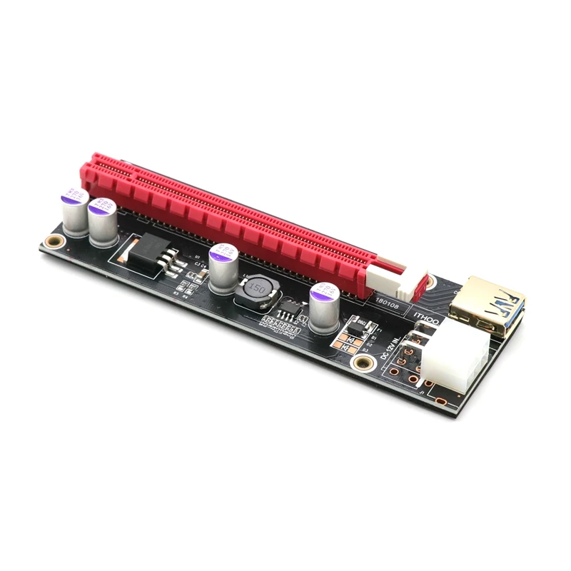 5PCS/lot USB 3.0 PCI-E 1X to 16X Extender Riser Card Adapter + 6Pin Power Cable + 60cm USB 3.0 Cable.