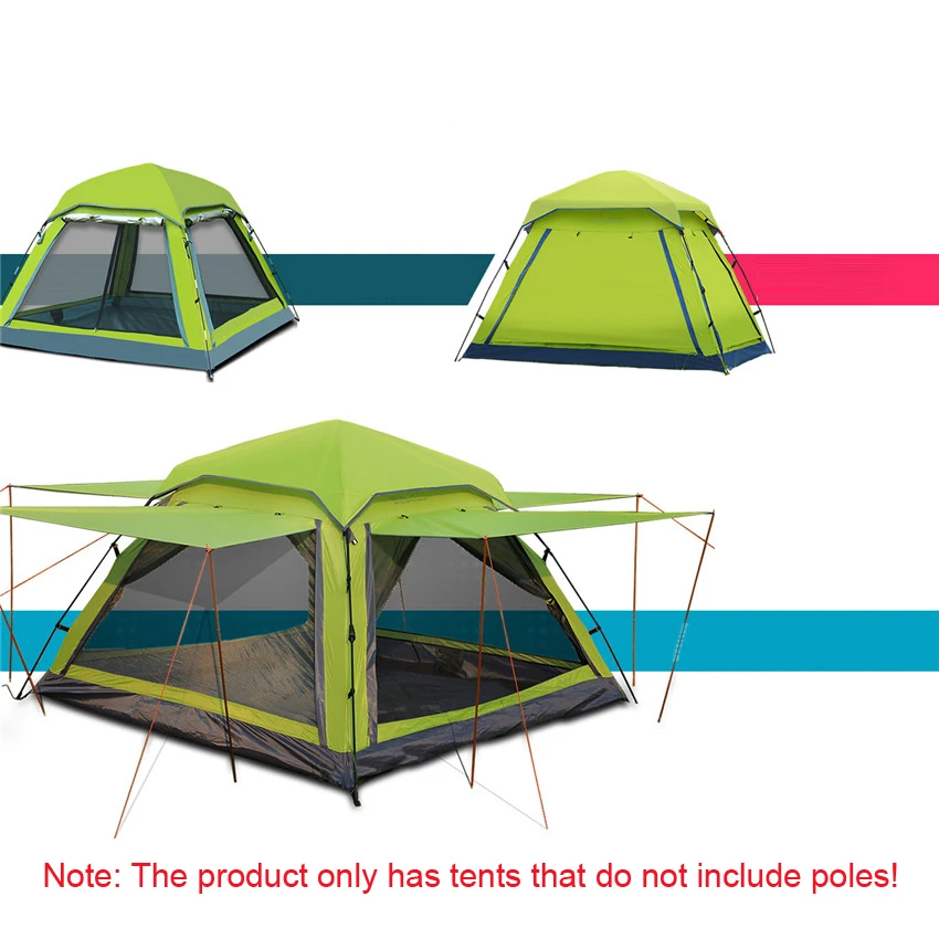 1pcs Camping Tent 5 person Outdoor Equipment Single room Family Tourism Beach Tents Waterproof tent