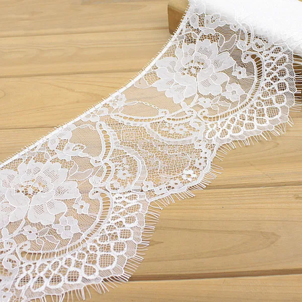 3yards/lot Width:15cm Ivory white&Black Flower Design Trim Ribbon Lace Wedding Lace for DIY Handmade Sewing Garment (ss-4971)