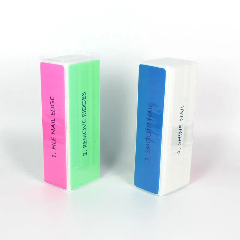 Nail File Buffer 4 Sides 2pcs Nail Art Files Buffer Square 9cmx3cmx2.5cm Polishing Block Manicure Nail Art Tool High Quality