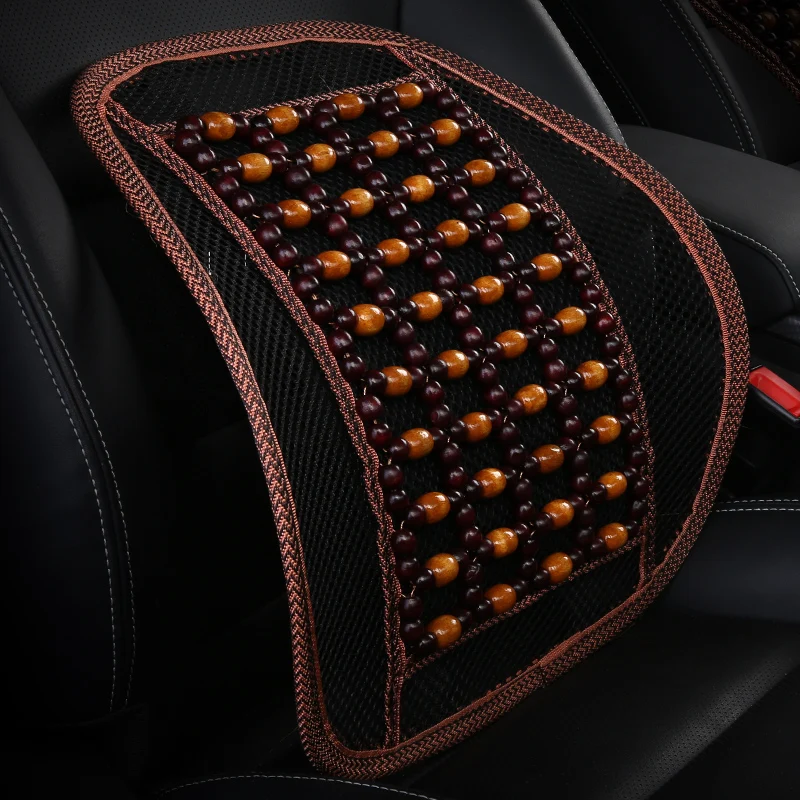 Breathable car waist cushion for leaning on of drivers wooden bead waist support summer back massage waist cushion car seat wais