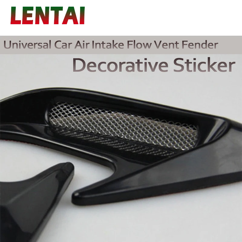 LENTAI 1PC Car Hood Side Vents Stickers Shark Gills Styling For BMW E60 E36 E46 E90 E39 E30 F30 F10 F20 X5 E53 E70 E87 E34 M