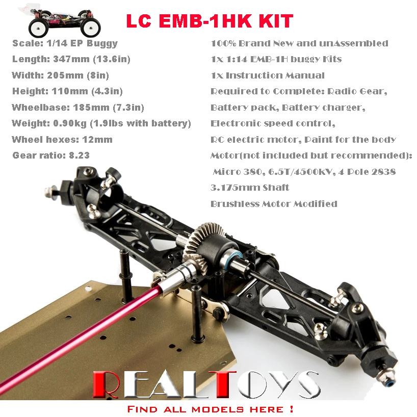 LC RACING 1:14 Off Road 4WD RC Car Buggy Chassis KIT Unassembled EMB-1HK – รีวิวแบบเจาะลึกจากผู้ใช้งานจริง