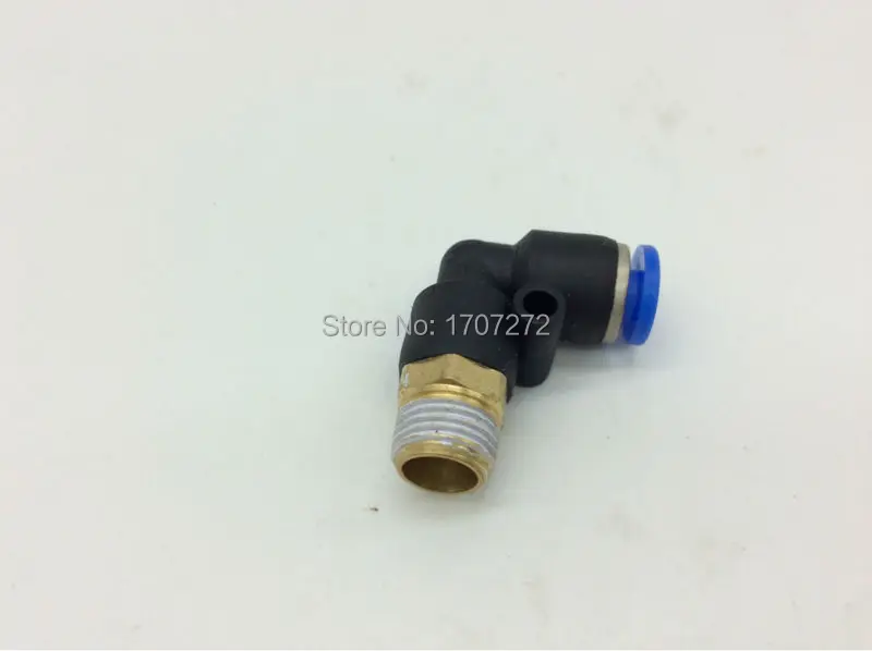 

free shipping 4mm 1/4 inch threaded elbow pu hose connector 90 degree nylon pipe joint pneumatic air fitting,copper fitting