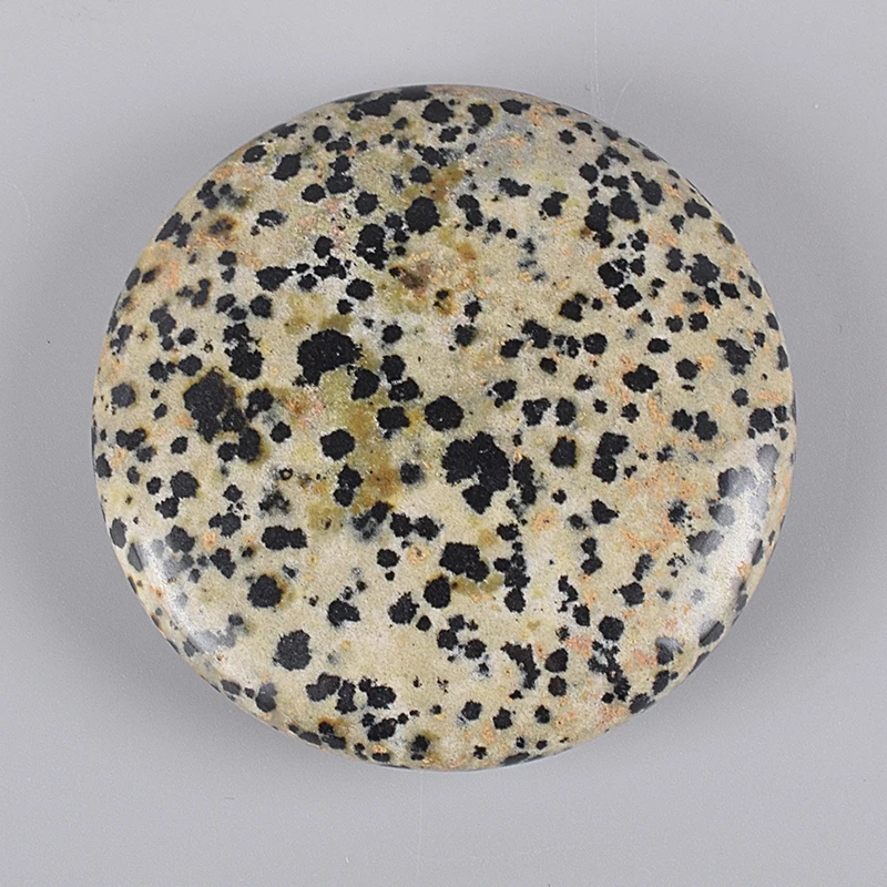 6*2 cm Palm Stone Dalmatian Chakra Decor Feng shui Natural Crystal Mineral Quartz Meditation Spiritual Healing Energy Stone