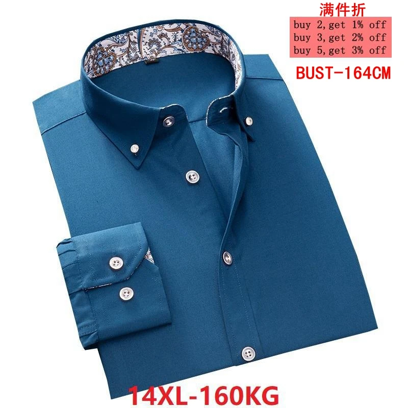 

Large size men's formal business casual large size 12XL 13X 14XL long-sleeved lapel flowers single-breasted dark blue