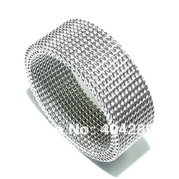 

Wholesale 36pcs High Quality Stainless Steel Silve Tone Mesh Rings,Free Shipping