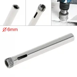1pc 6mm Diamond Coated Core Hole Saw Drill Bit Set Tools Glass Drill Hole Opener for Tiles Glass Ceramic