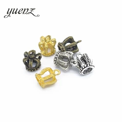 YuenZ 10pcs Zinc Alloy Antique Silver color Crown Charms Pendants Jewelry Findings For DIY Choker Necklace Bracelet 15*13mm N206