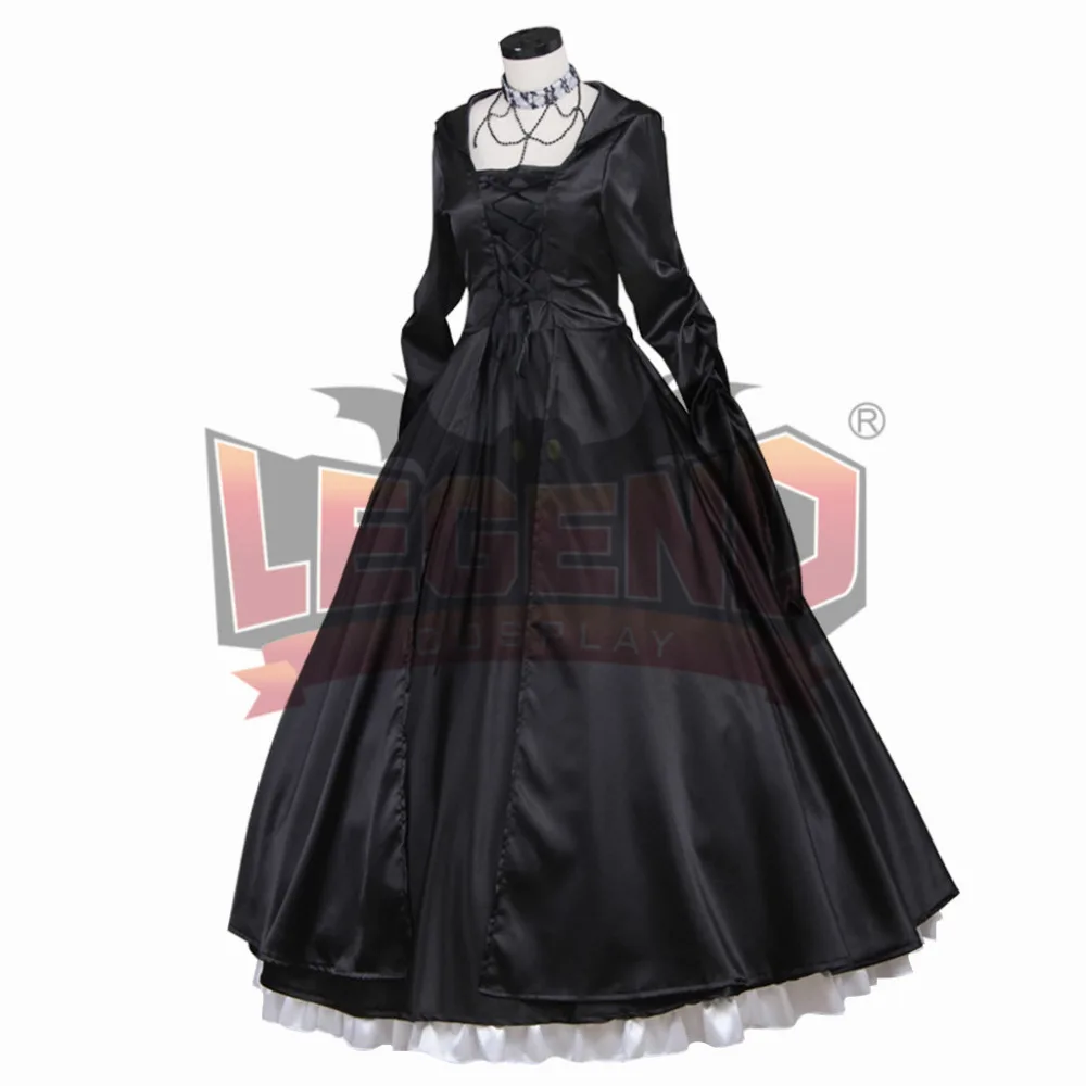 Black Medieval Dress Princess Southern Belle Costume Ball Gown Gothic Lolita Dress Adult Women Party Evening Dress Custom Made