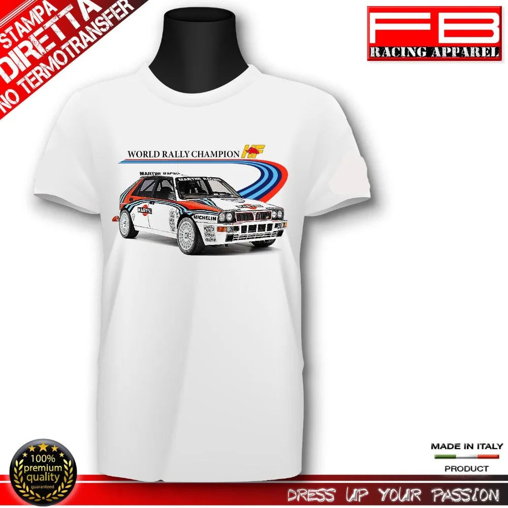 Fashion Hot sale T-Shirt Italian car DELTA HF  RACINGS Rally Car Old Tee shirt