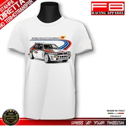 Fashion Hot sale T-Shirt Italian car DELTA HF RACINGS Rally Car Old Tee shirt