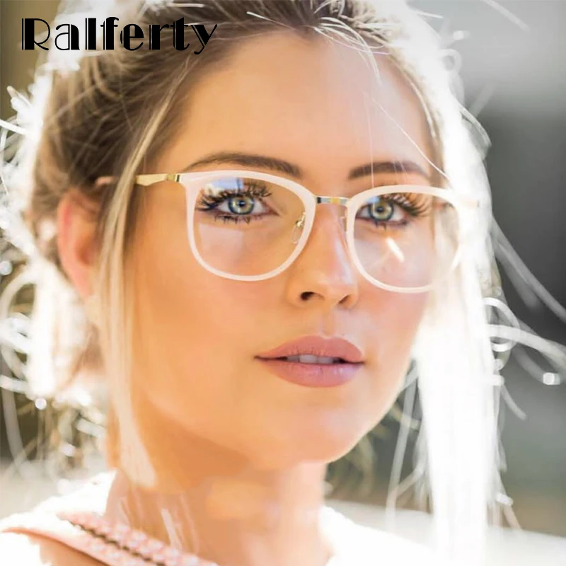 Ralferty Fashion Glasses Frame Women Clear Eyeglasses Frames For Optic Myopia Prescription Glasses 0 Diopter oculos de grau