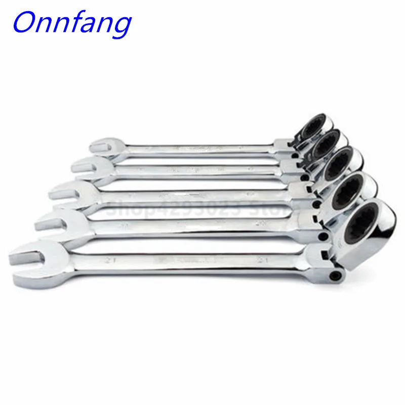 

Onnfang Fixed Head Ratcheting Wrench Sets Ratchet Handle Wrenches Combination 180° Spanner Hand Tools