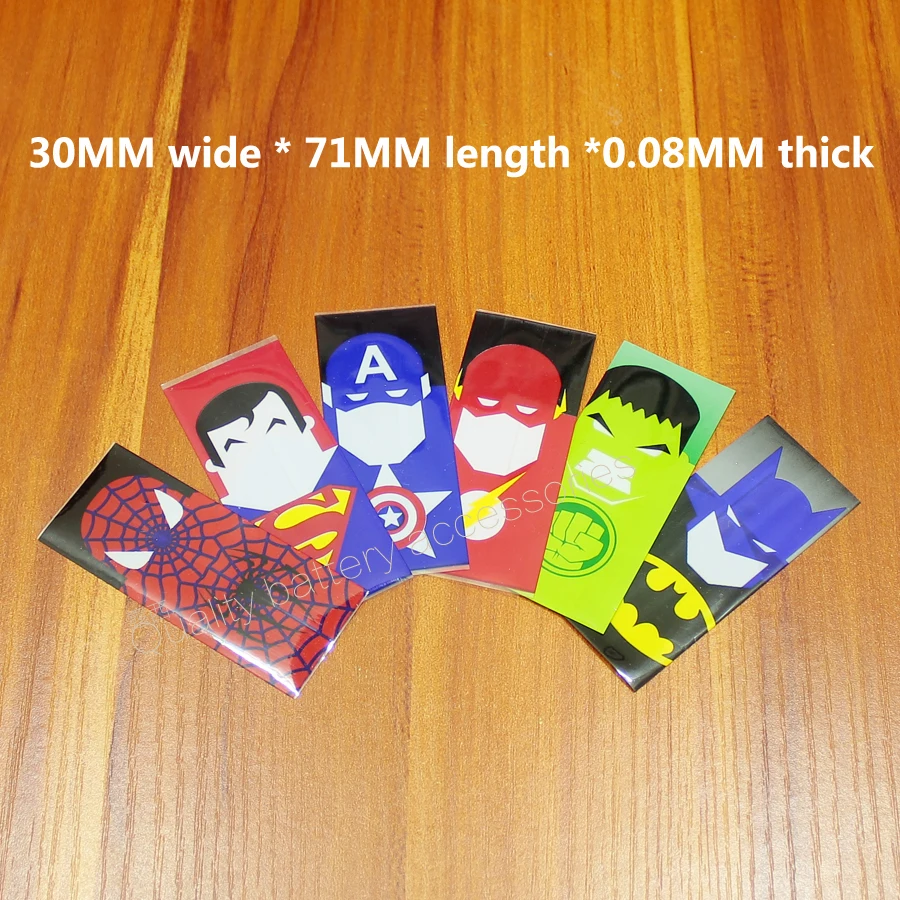 غلاف بطارية 18650 غلاف قابل للانكماش الحراري غلاف معزول الجلد بولي كلوريد الفينيل شخصية الكرتون البطارية غلاف بطارية الجلد الخارجي