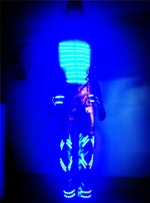 Disfraz de luz Led rgb luminoso para hombre, Ropa de baile de escenario, espectáculo de fiesta, cantante, bailarina, concierto, cambio de color