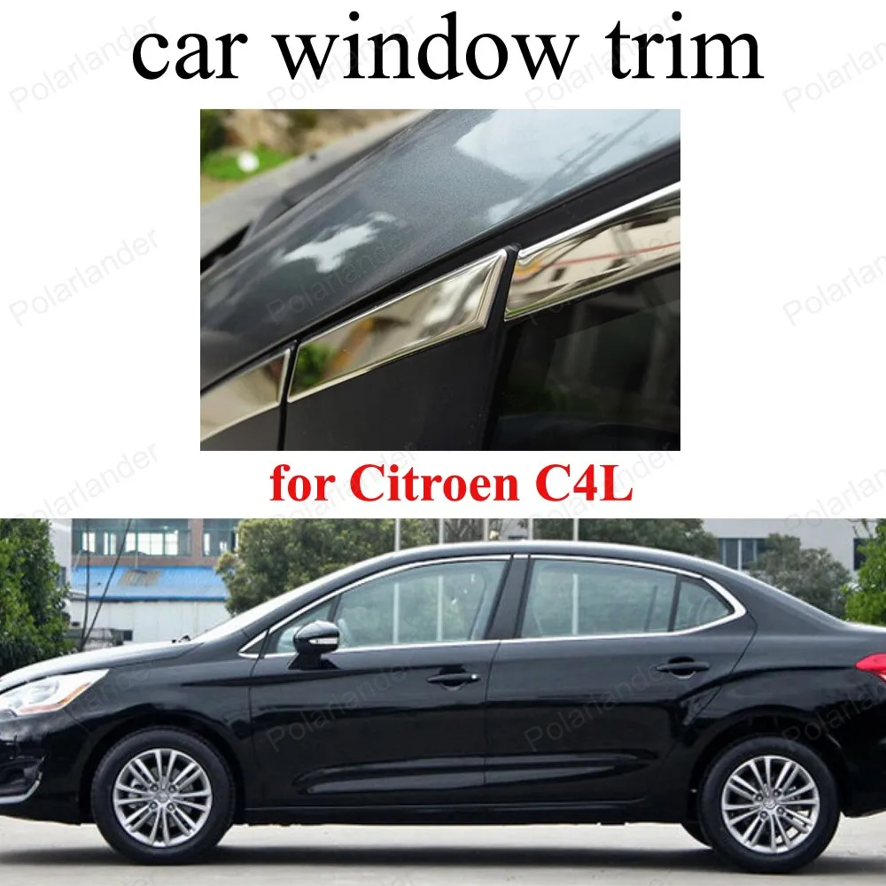 

Stainless Steel Window Trim Car Cover For C-itroen C4L car-styling Car Accessories