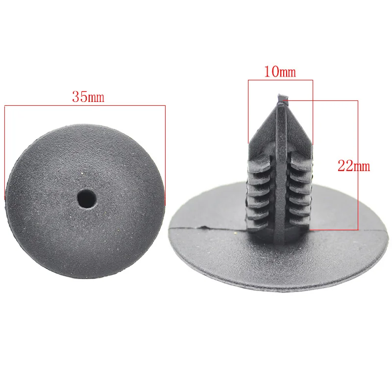 50Pcs 10mm Car Hole Plastic Rivets Fasteners Fender Bumper Push Pin Clips For Toyota VW Renault