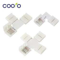 5pcs/lot 4 pin 2 pin 3 pin 5 pin LED Connector L Shape T Shape X Shape For connecting corner right angle LED Strip Light