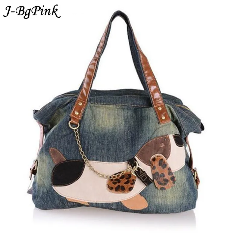 

Handbag Cowboy Bag Women Large Capacity Fashion Shoulder Women Bag Free Shipping Puppy Pattern Business Travel Casual Bag Wom