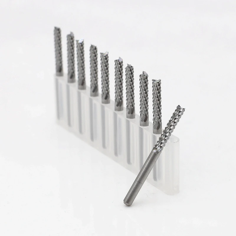 10PCS PCB cutter group CNC router Wood metal tool 0.4mm 0.5mm 0.6mm 0.7mm 0.8mm 0.9mm 1.0mm 1.5mm 1.6mm 3.175mm